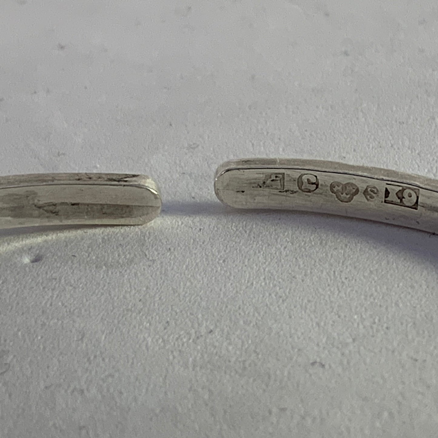 Victor Janson, Sweden 1972 Modernist Sterling Silver Amethyst Bracelet.