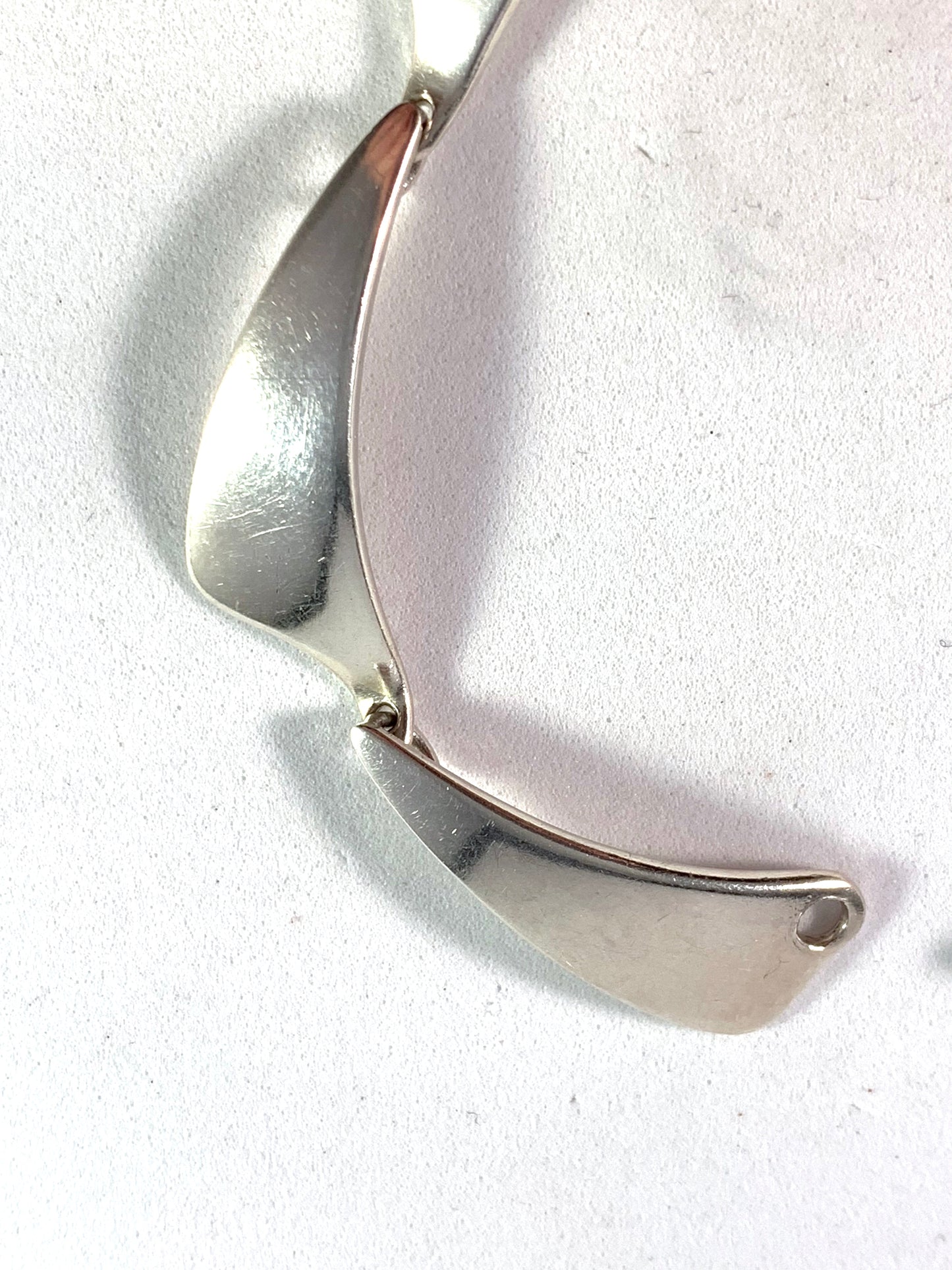 Aarre & Krogh、デンマーク 1960 年代 スターリング シルバー パネル ブレスレット