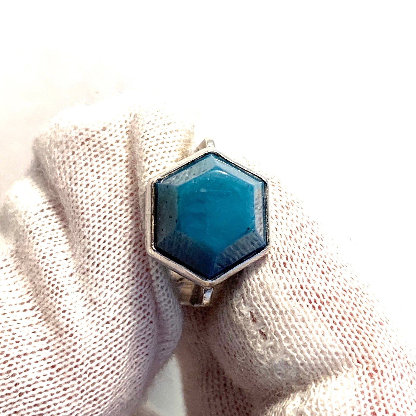 Victor Janson, Sweden 1965 Sterling Silver Bergslagen-stone Ring.