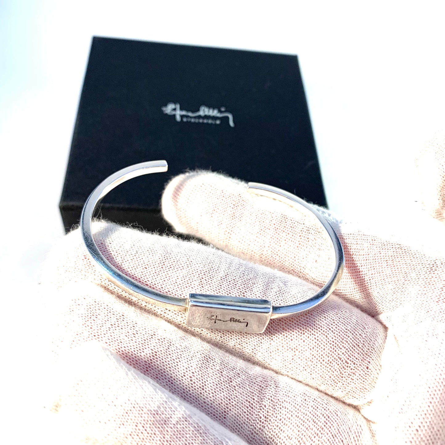 Efva Attling, Stockholm Vintage Sterling Silver Cuff Bracelet.