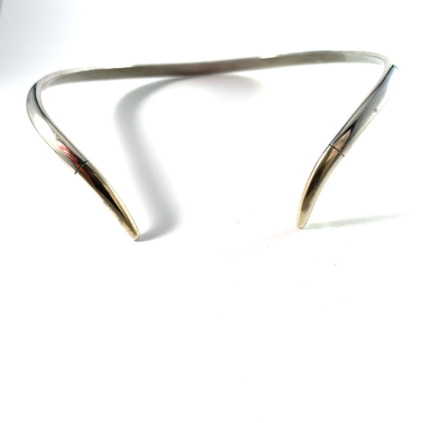 Atelje Stigbert, Sweden. Vintage Sterling Silver Torque Necklace.