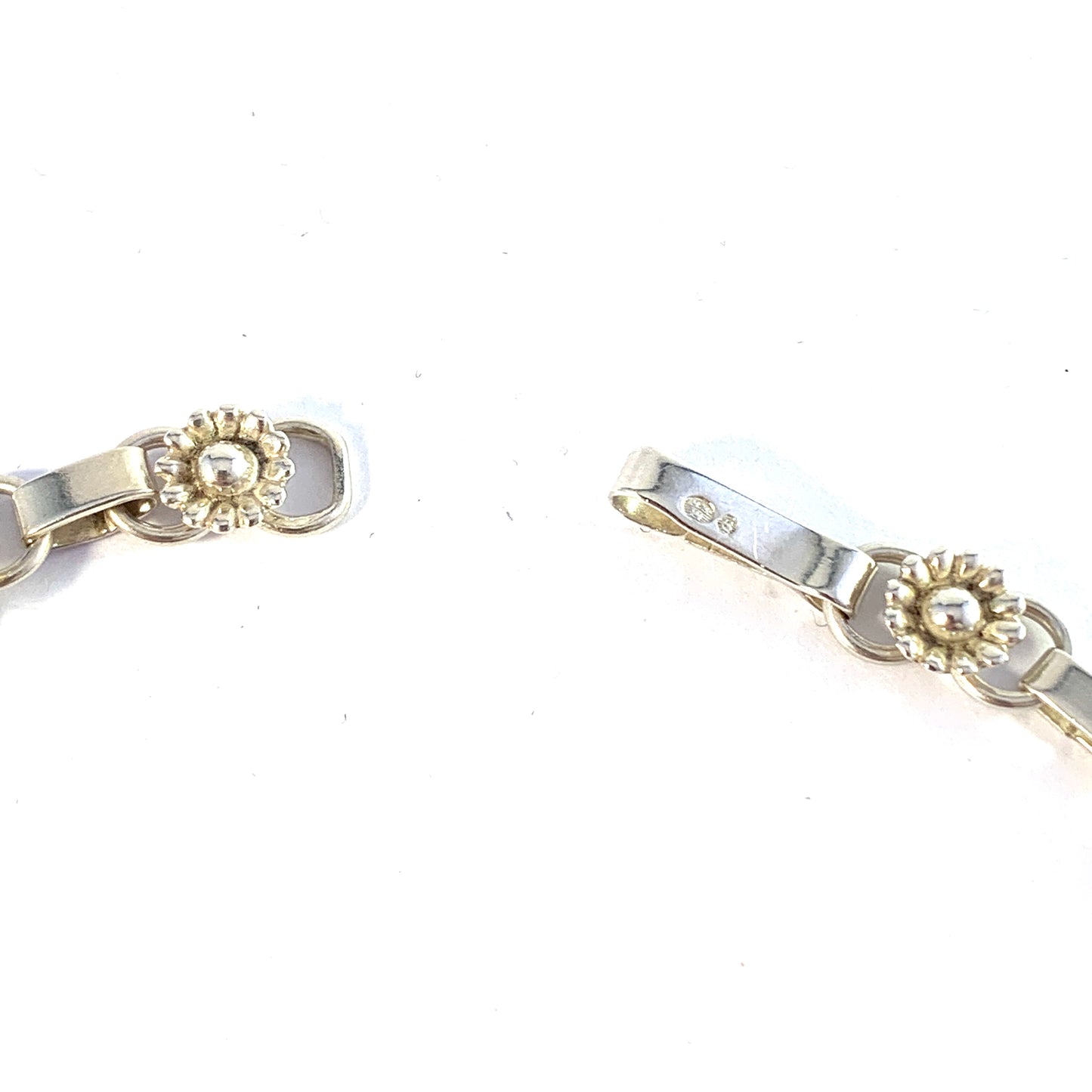 Herman Siersbøl Denmark 1950-60s. Solid Silver Flower Necklace.