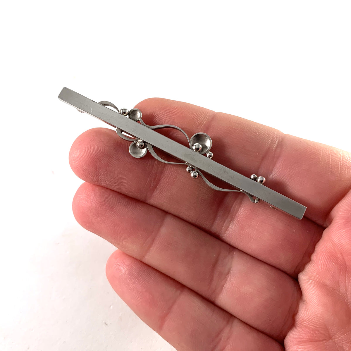 Georg Jensen, Denmark Sterling Brooch in Original Box. Design 234A by Gundorph Albertus. Large