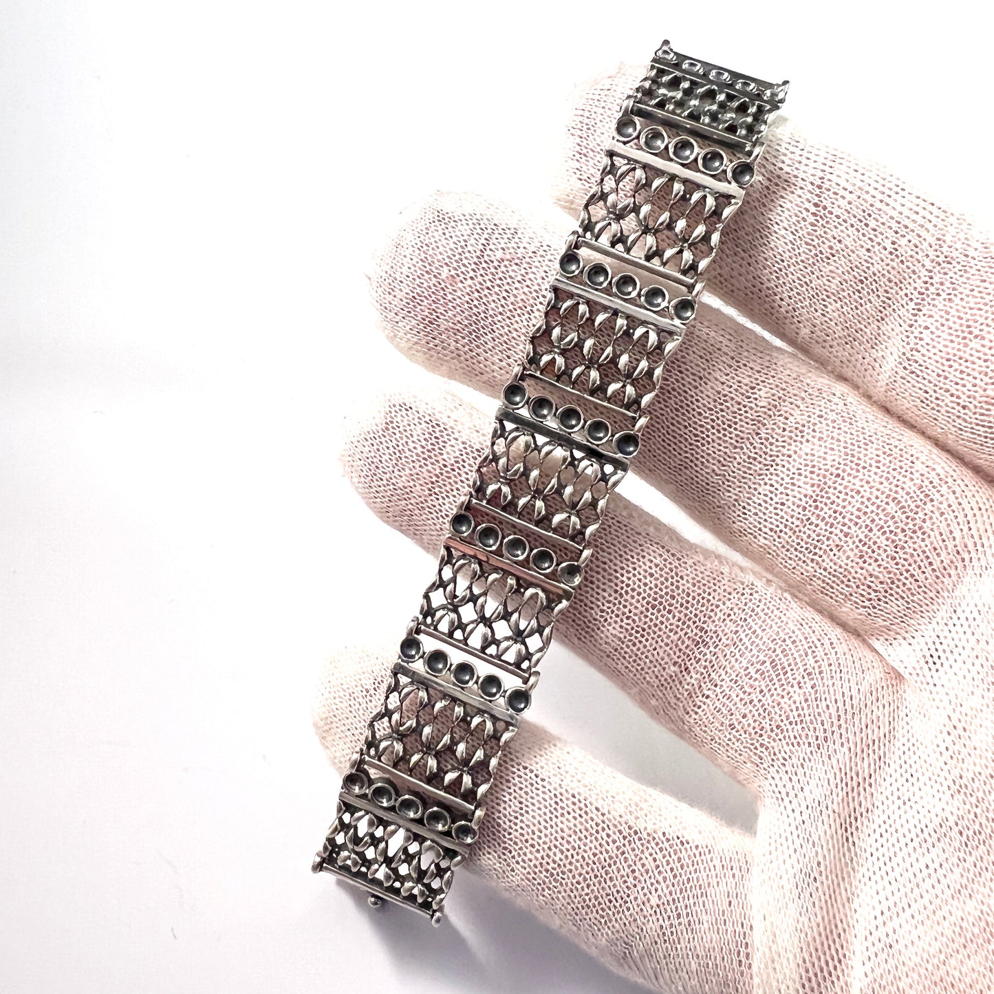 Jorma Laine for Kultateollisuus Finland 1970. Vintage Silver Bracelet.
