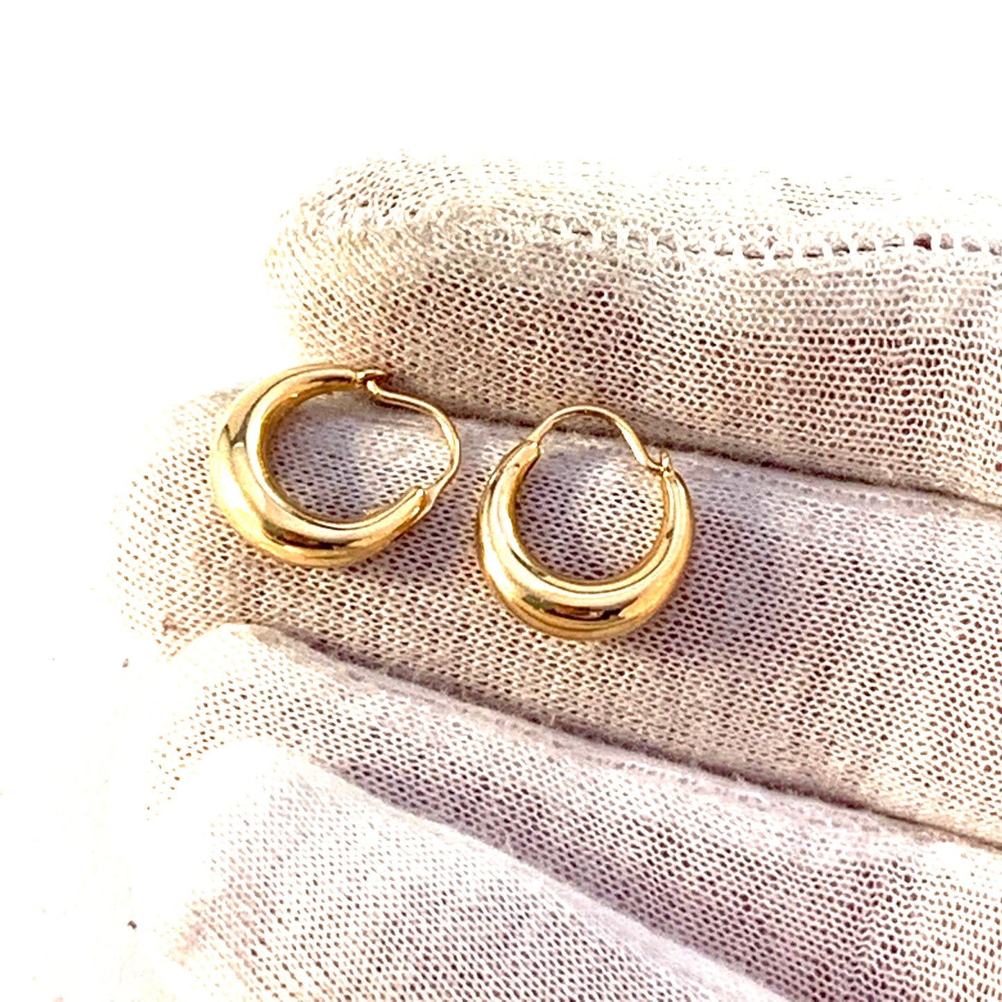 G Dahlgren, Sweden 1956 Mid Century 18k Gold Earrings