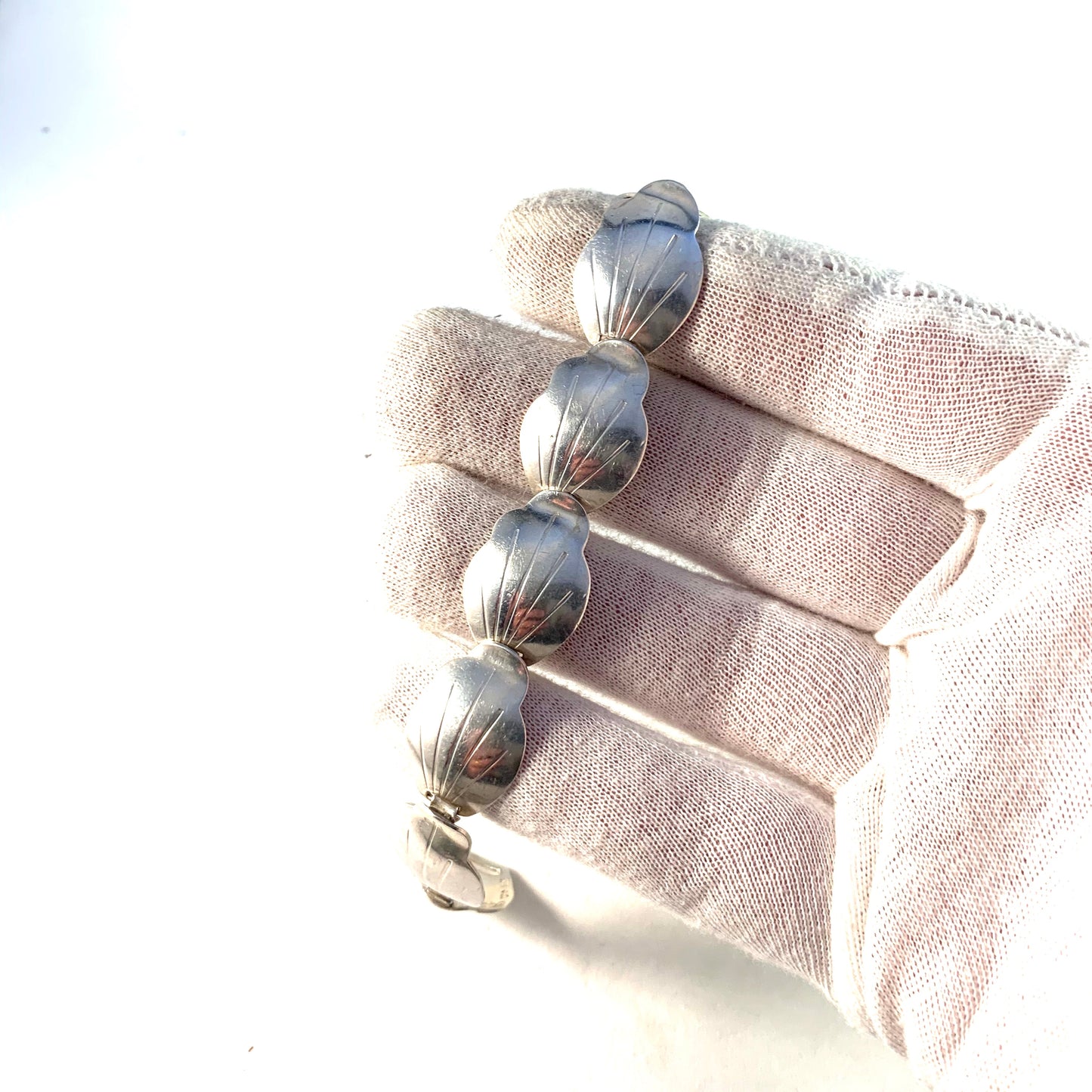 Elsbri, Stockholm 1958. Mid Century Sterling Silver Bracelet.