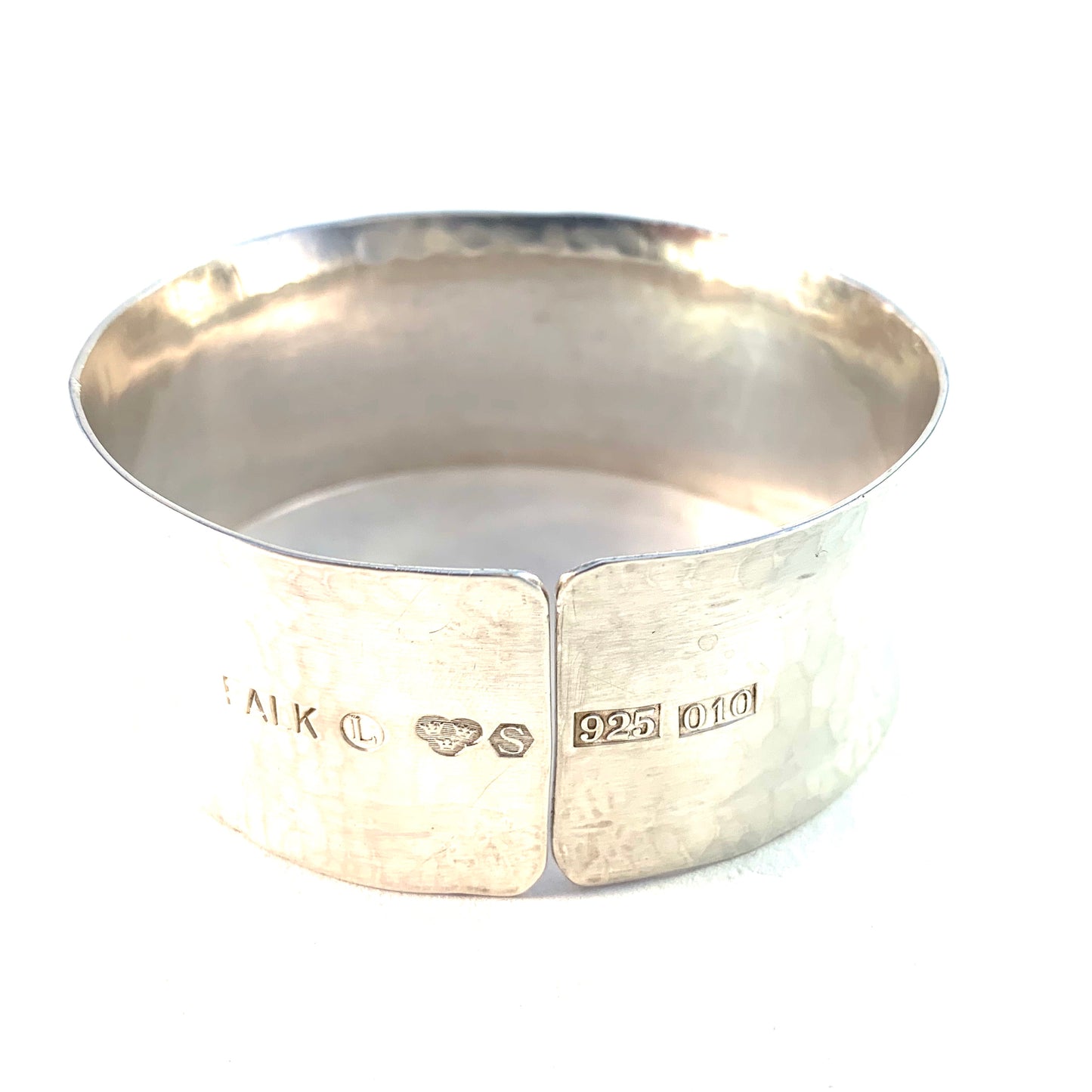 Alan Falk, Sweden Vintage Massive 2oz Sterling Silver Cuff Bracelet.