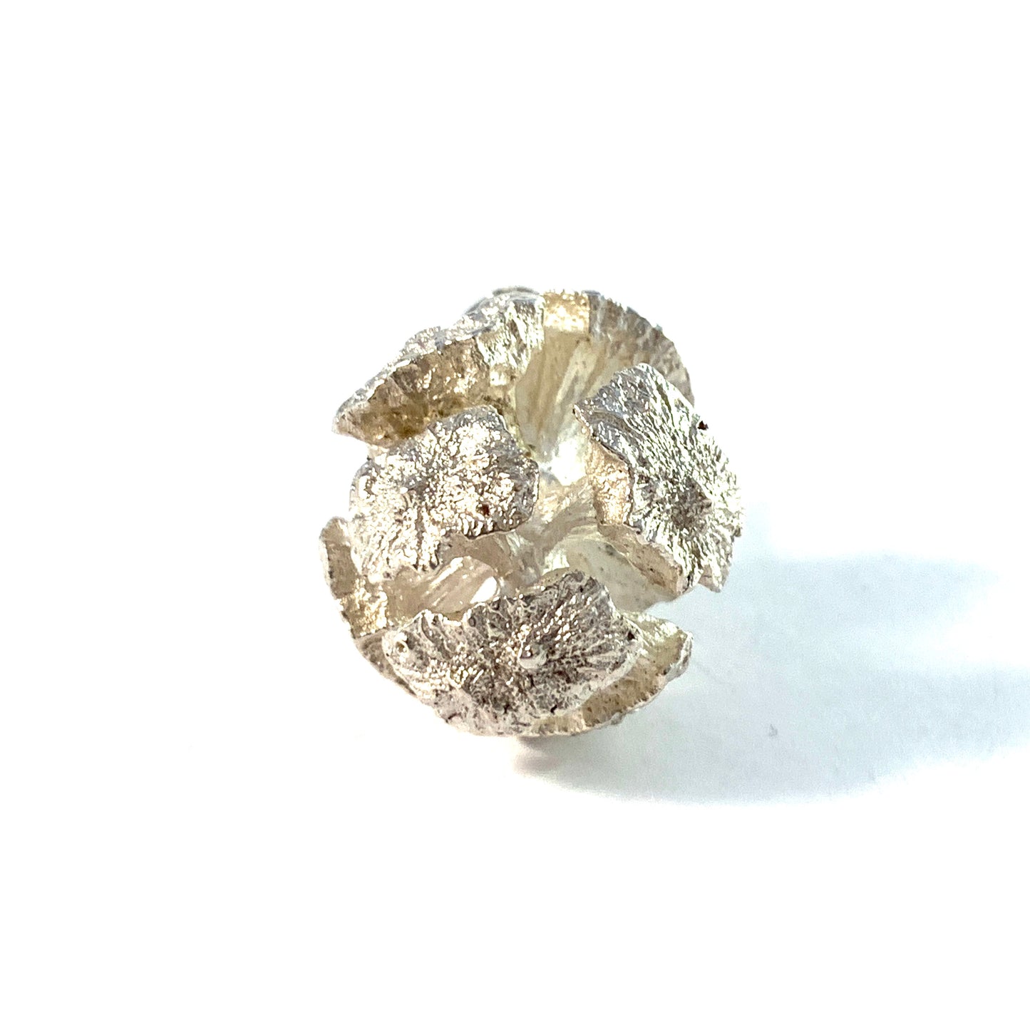 Bernt Högkvist, Stockholm 1981. Chunky Sterling Silver Pine Cone Pendant.