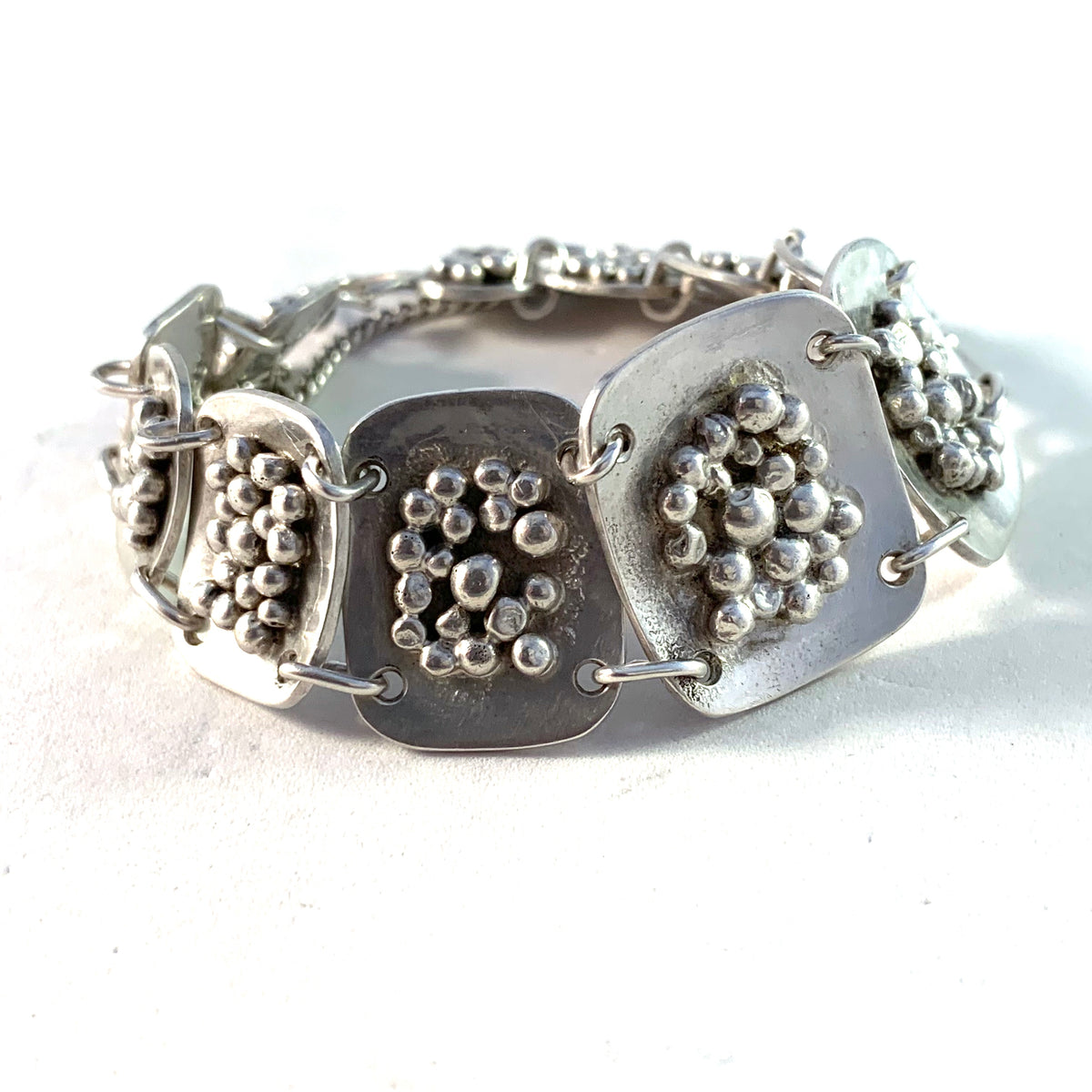Birger Lindgren, Sweden 1969 Modernist Sterling Silver Bracelet. 1.57oz
