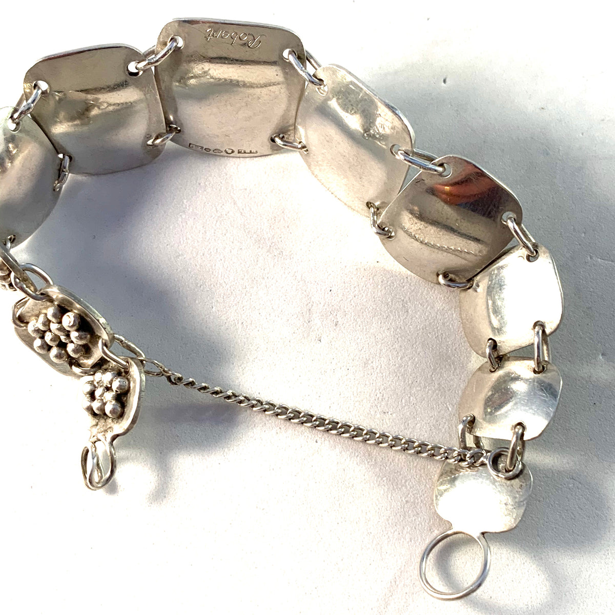 Birger Lindgren, Sweden 1969 Modernist Sterling Silver Bracelet. 1.57oz