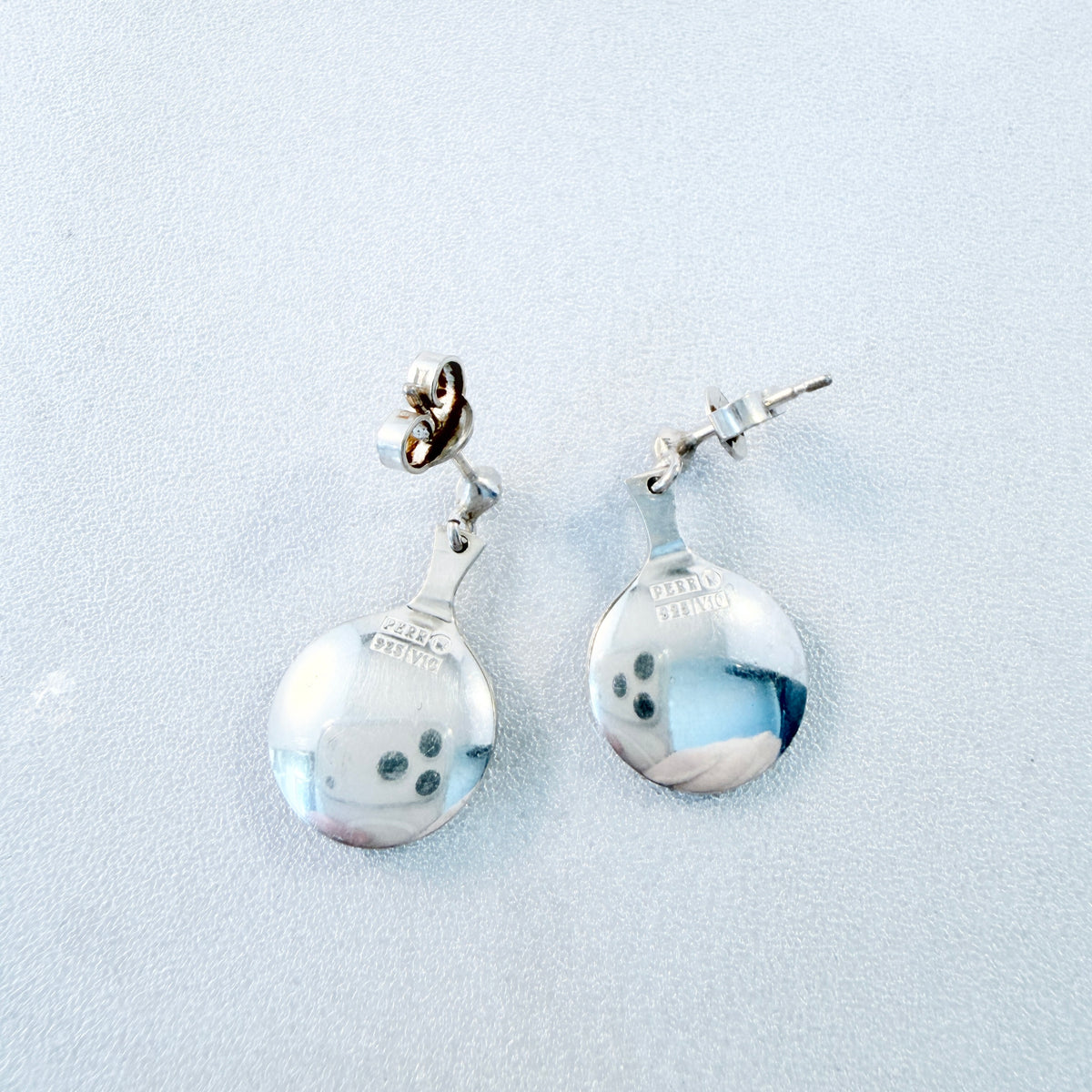 Midnattssolsmycket, Sweden 1995. Vintage Sterling Silver Midnight Sun Earrings.