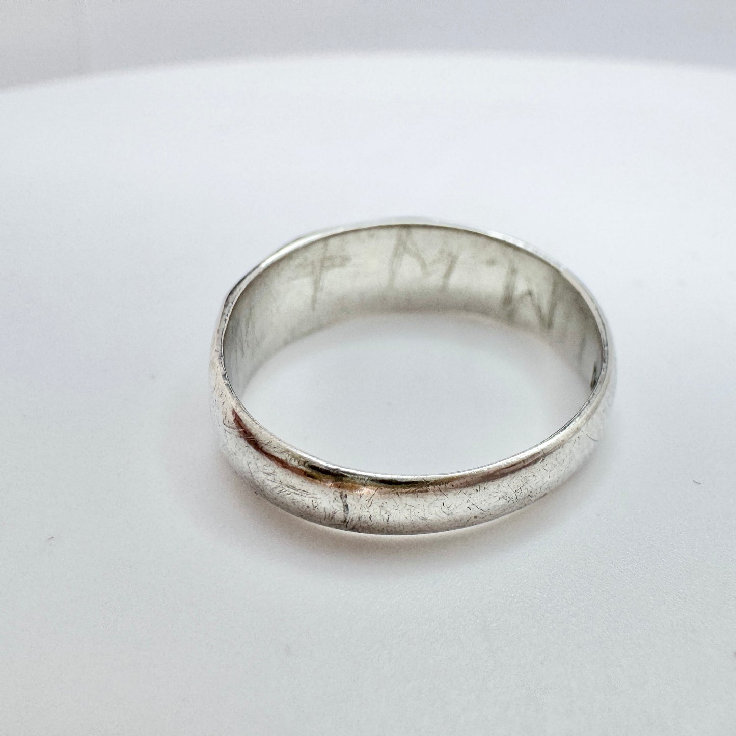 Andren, Sweden 1897. Antique Silver Memory Ring.