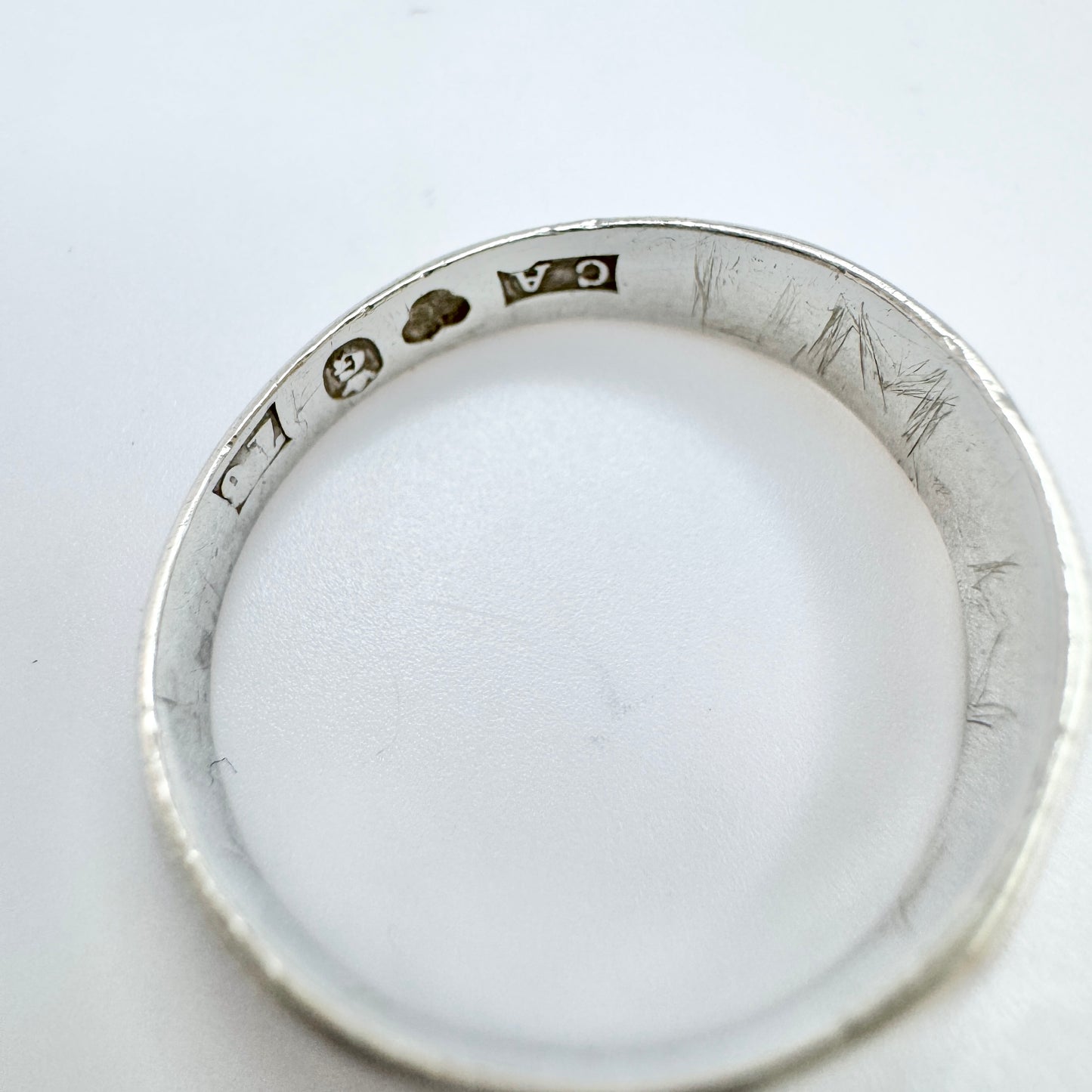Andren, Sweden 1897. Antique Silver Memory Ring.