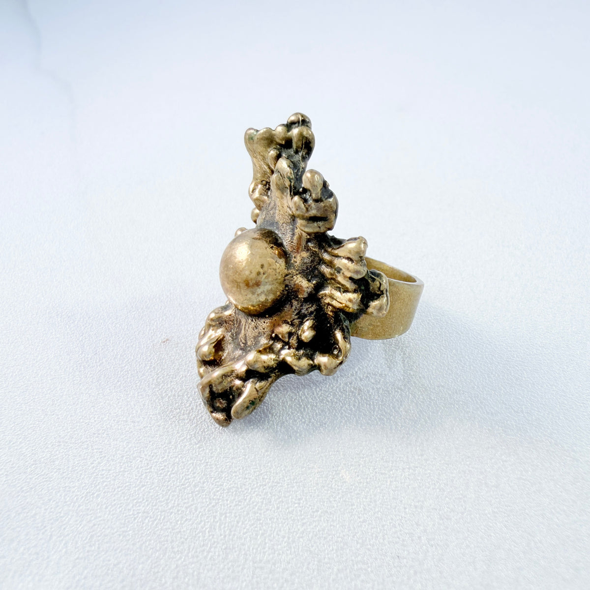 Pentti Sarpaneva, Finland 1970s. Bold Vintage Bronze Ring.