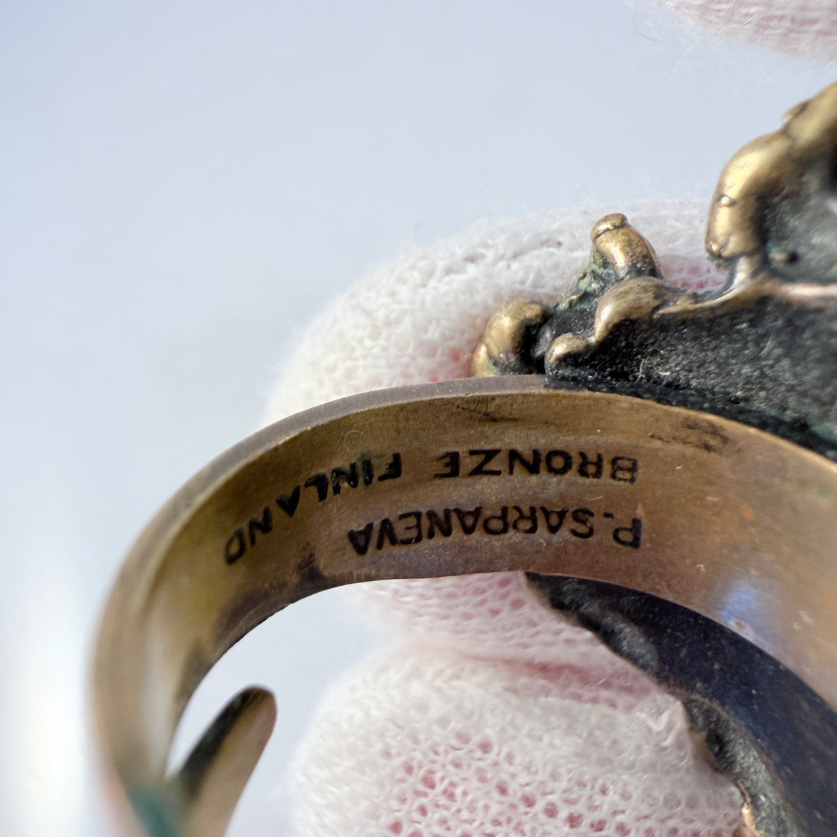 Pentti Sarpaneva, Finland 1970s. Bold Vintage Bronze Ring.