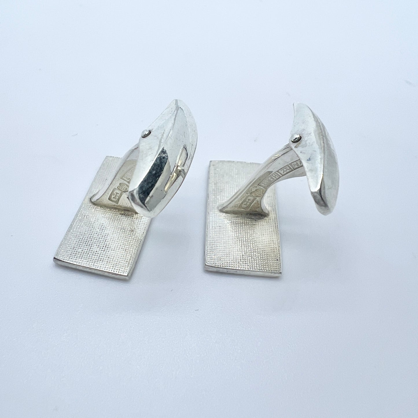 Turun Hopea, Finland 1966 Vintage Solid Silver Cufflinks