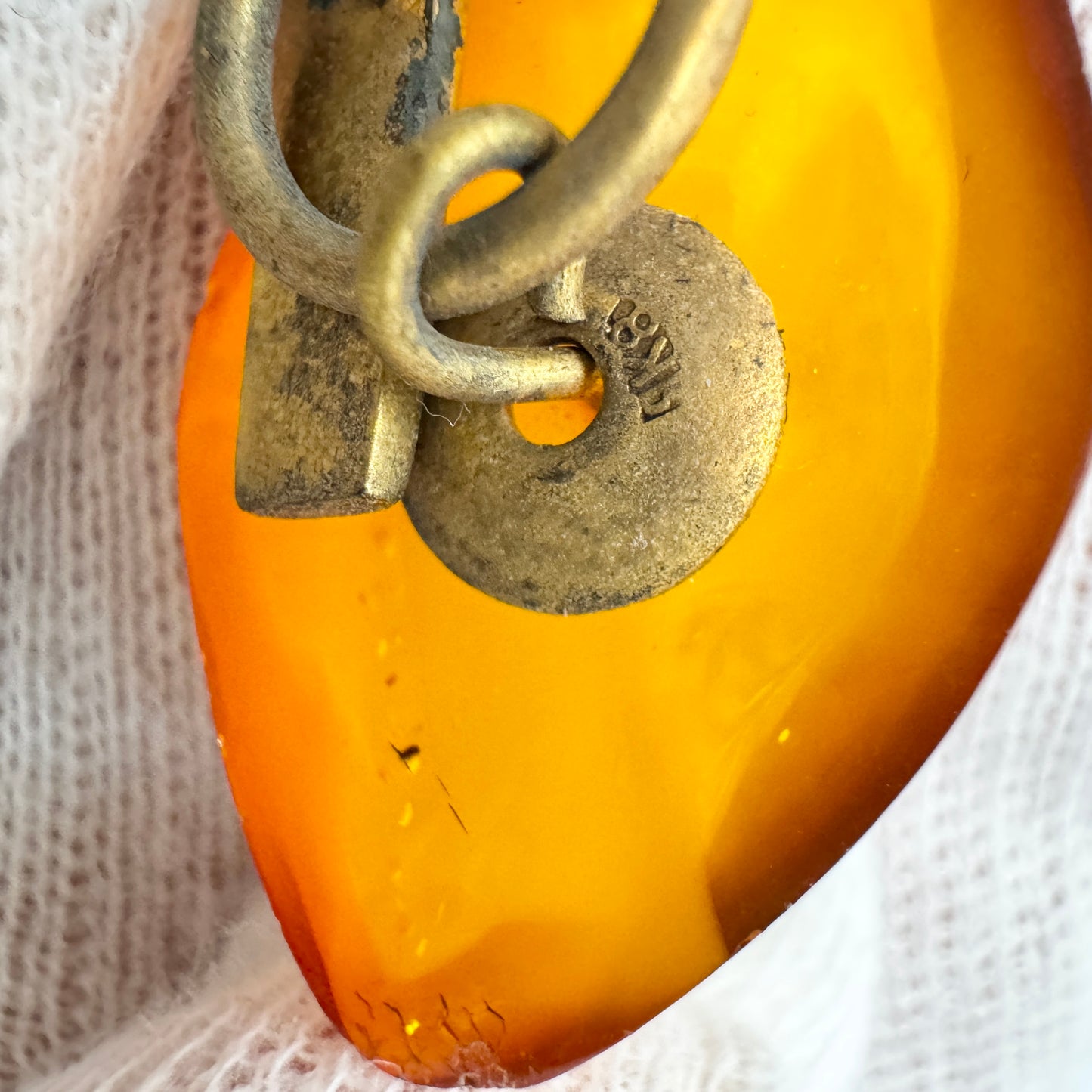 Eastern Europe ca 1960-70s. Vintage Baltic Amber Cufflinks.