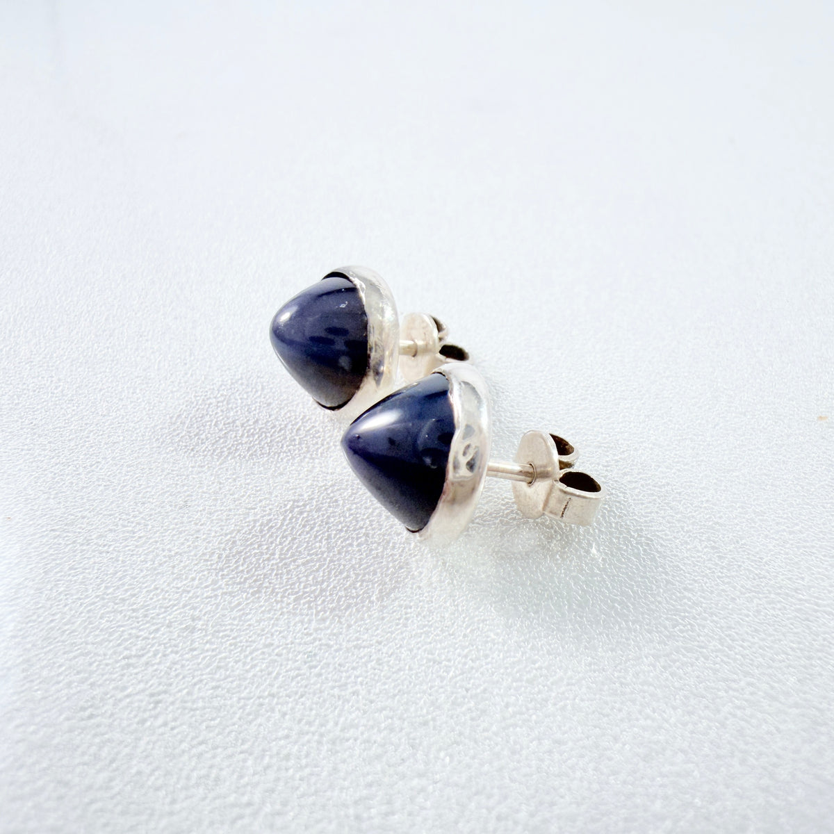 Svedlings, Sweden 1966. Vintage Sterling Silver Bergslagen-stone Stud Earrings.