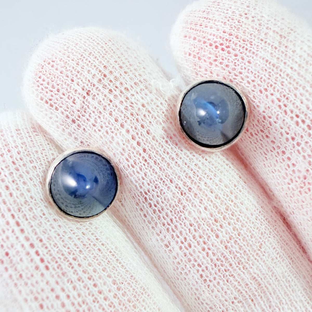 Svedlings, Sweden 1966. Vintage Sterling Silver Bergslagen-stone Stud Earrings.