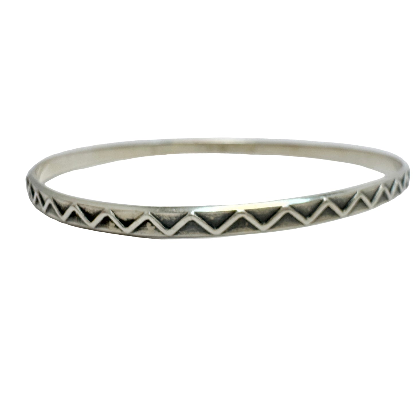 Olli K. Salmi, Finland 1961. Vintage Solid Silver Bangle Bracelet.