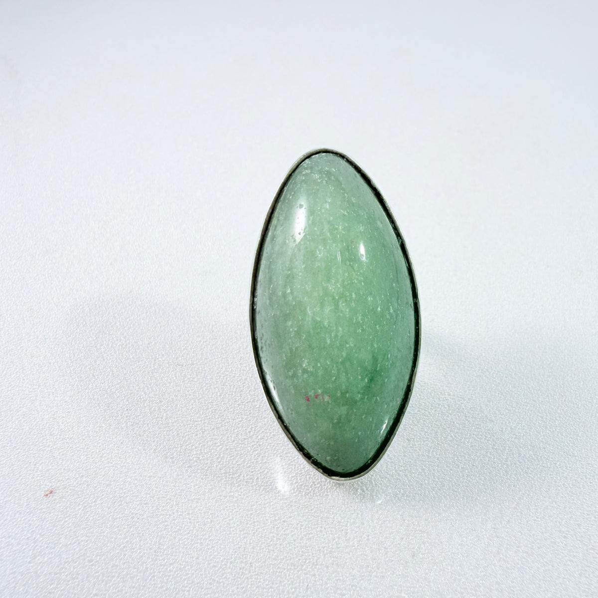 Victor Janson, Sweden 1975. Bold Vintage Solid Silver Aventurine Ring.