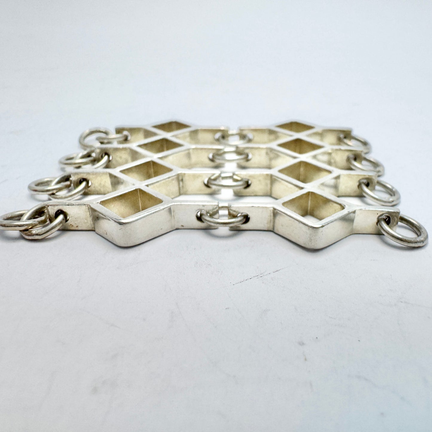Jorma Laine for Kultateollisuus, Finland 1965. Vintage Solid Silver Pendant.