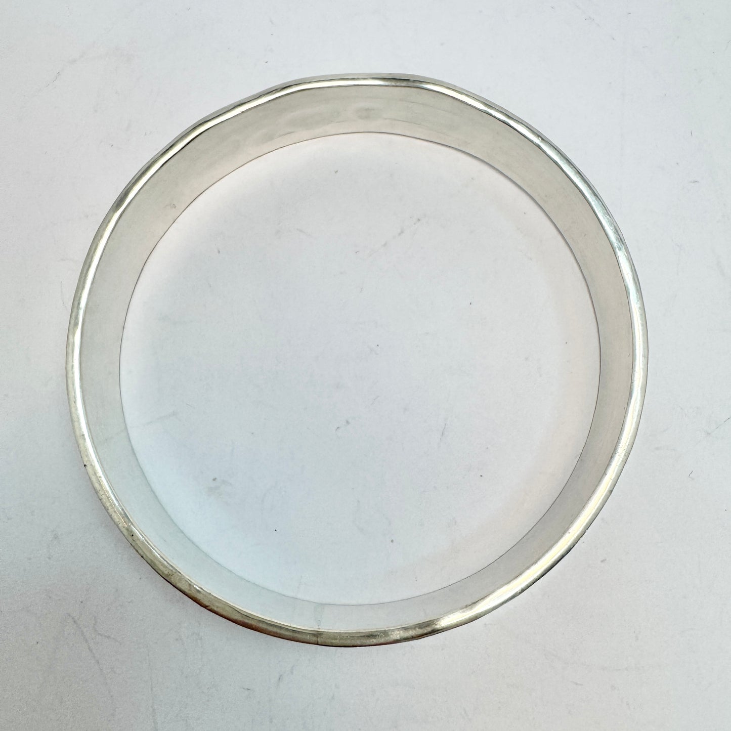 Owe Johansson, Sweden 1974. Massive Vintage Sterling Silver Bangle Bracelet.