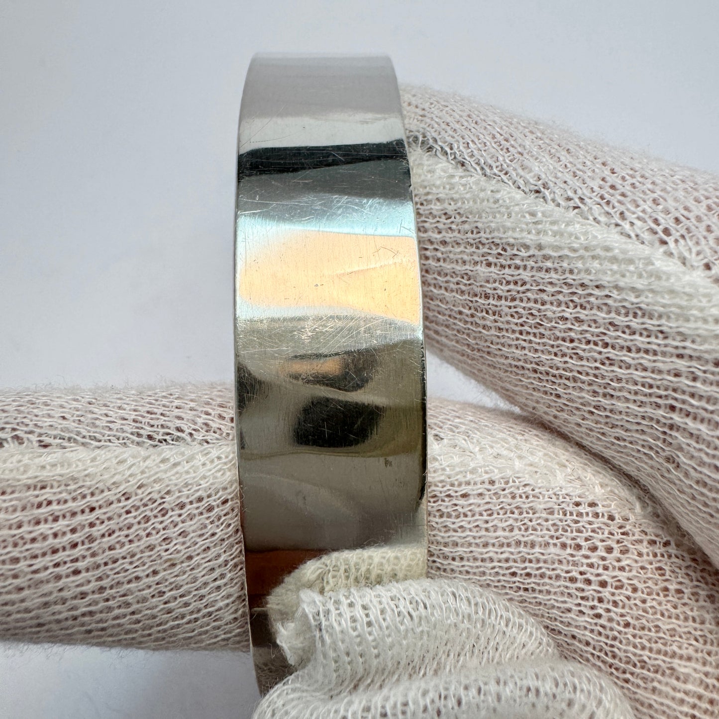 Owe Johansson, Sweden 1974. Massive Vintage Sterling Silver Bangle Bracelet.