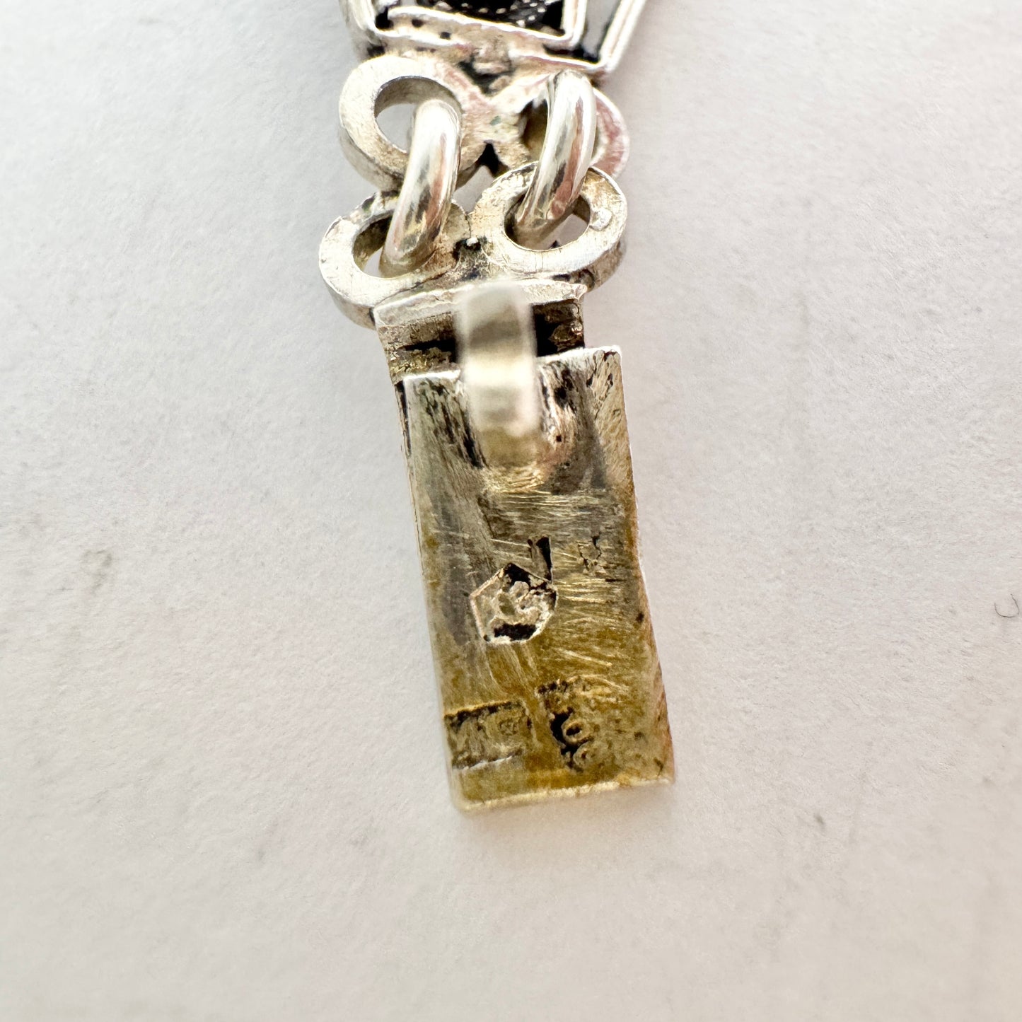 Austria-Hungary ca 1920. Antique Art Deco Solid Silver Filigree Bracelet.