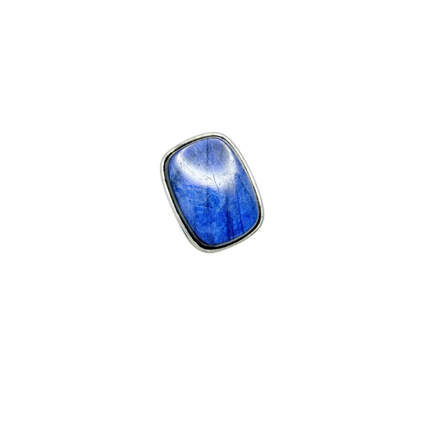 Kalevala Koru, Finland 1964. Vintage Solid Silver Spectrolite Ring.