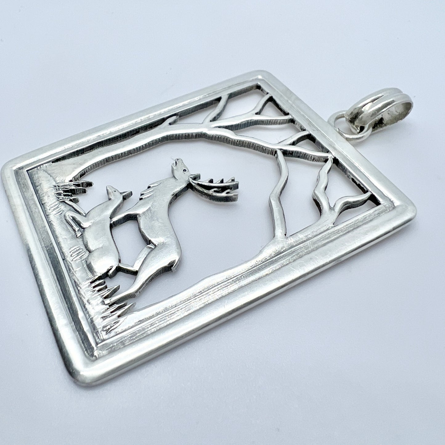 S.A.J Jacobsen, Denmark 1940s. Solid Silver Pendant.