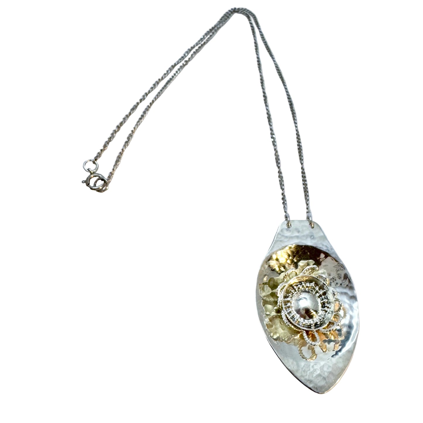 Rosa Taikon and Bernd Janusch, Sweden. Vintage Sterling Silver Pendant Necklace.