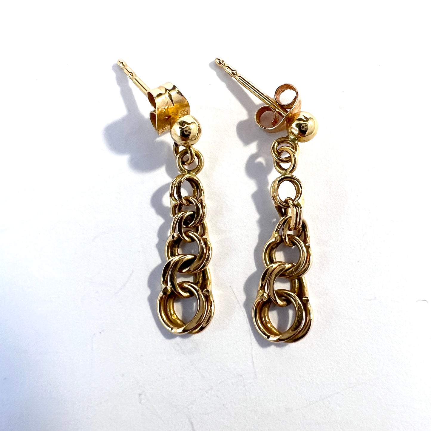 Vintage 18k Gold Bismarck Earrings