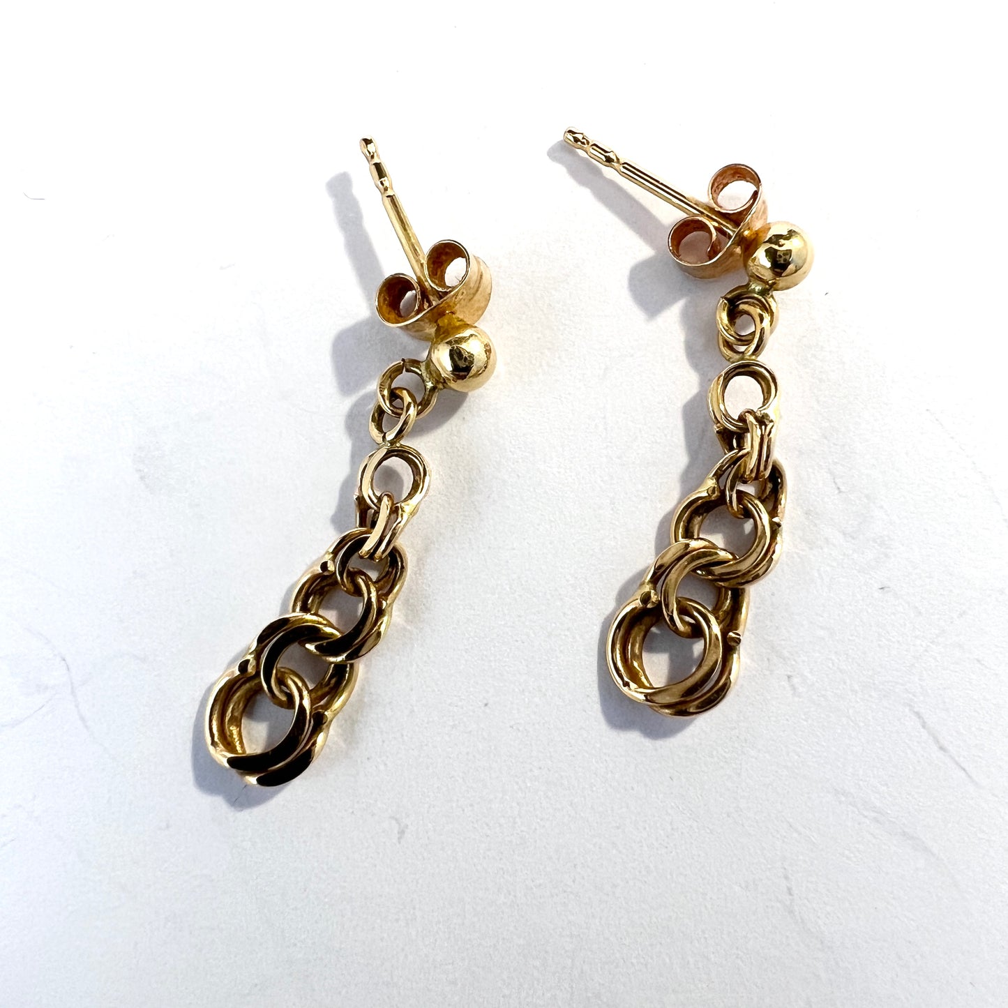 Vintage 18k Gold Bismarck Earrings