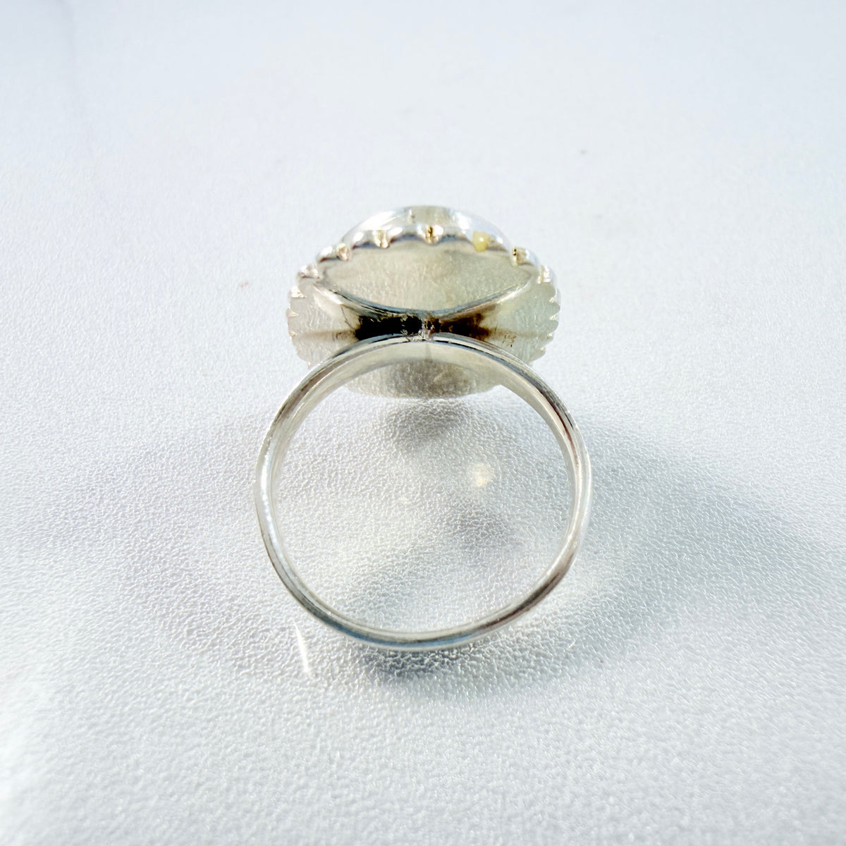 Sterling Silver Stone Inlay Ring. Possibly, Zuni, New Mexico