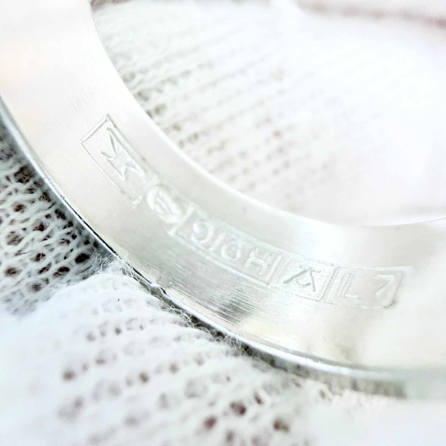 Elis Kauppi, Kupittaan Kulta, Finland 1964. Vintage Solid Silver Rock Crystal Ring