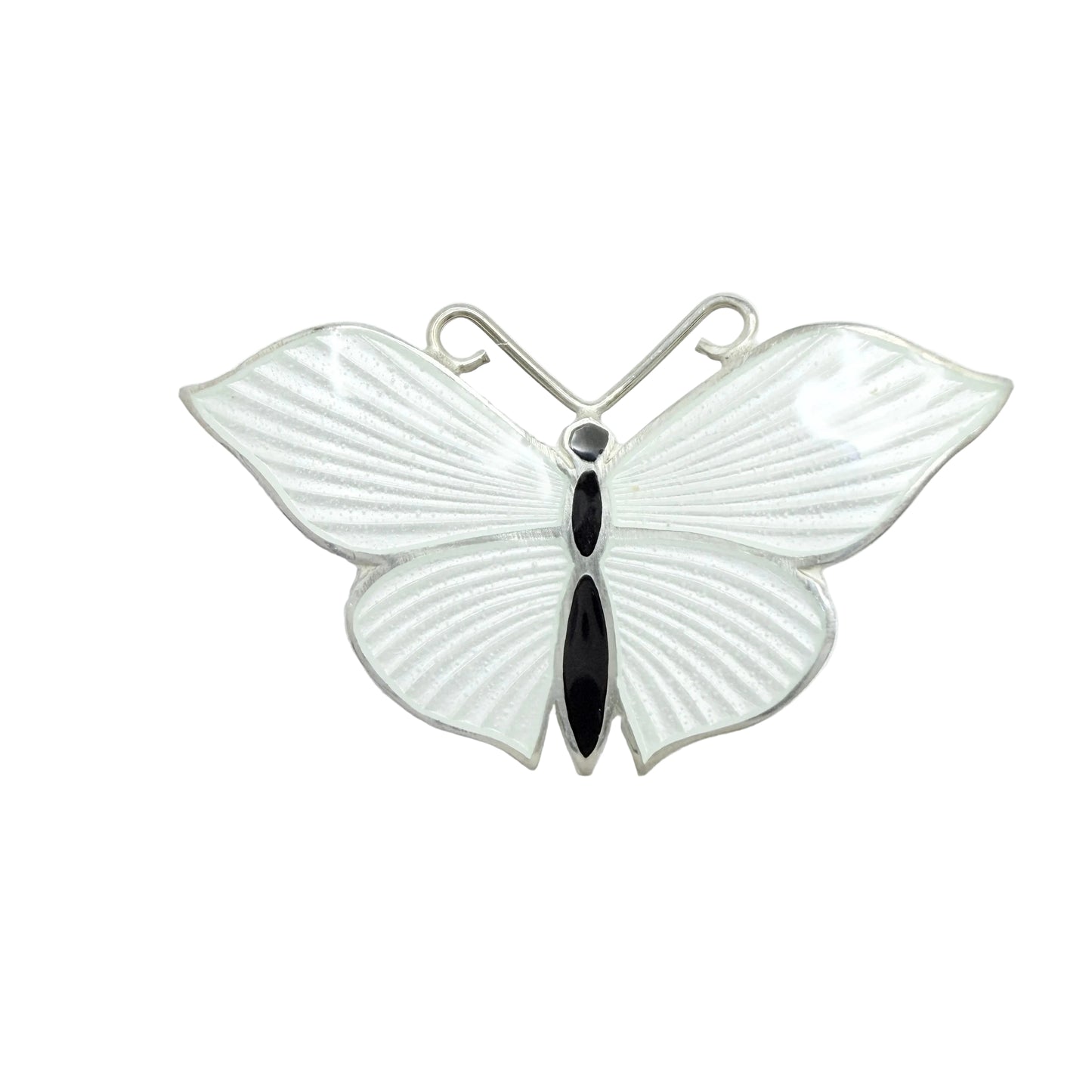 Finland. Vintage Sterling Silver Enamel Butterfly Brooch.