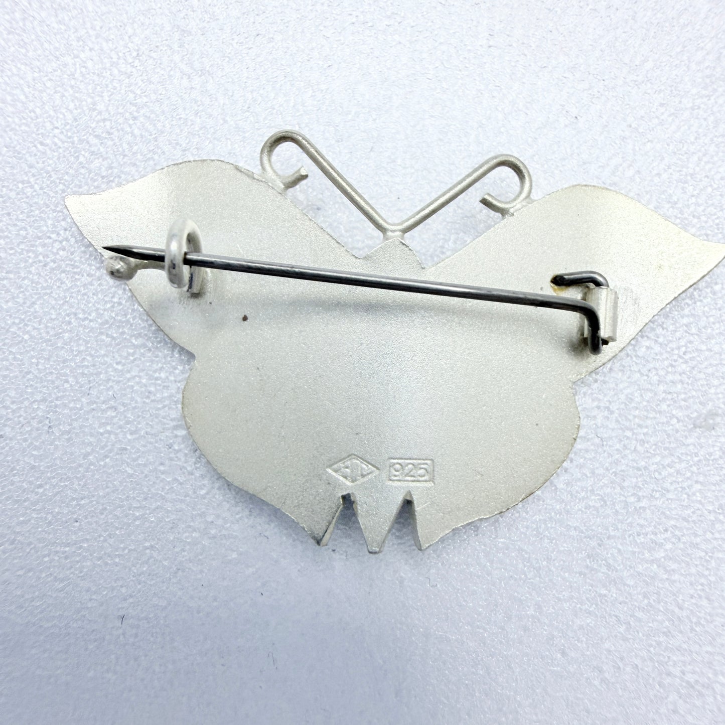 Finland. Vintage Sterling Silver Enamel Butterfly Brooch.