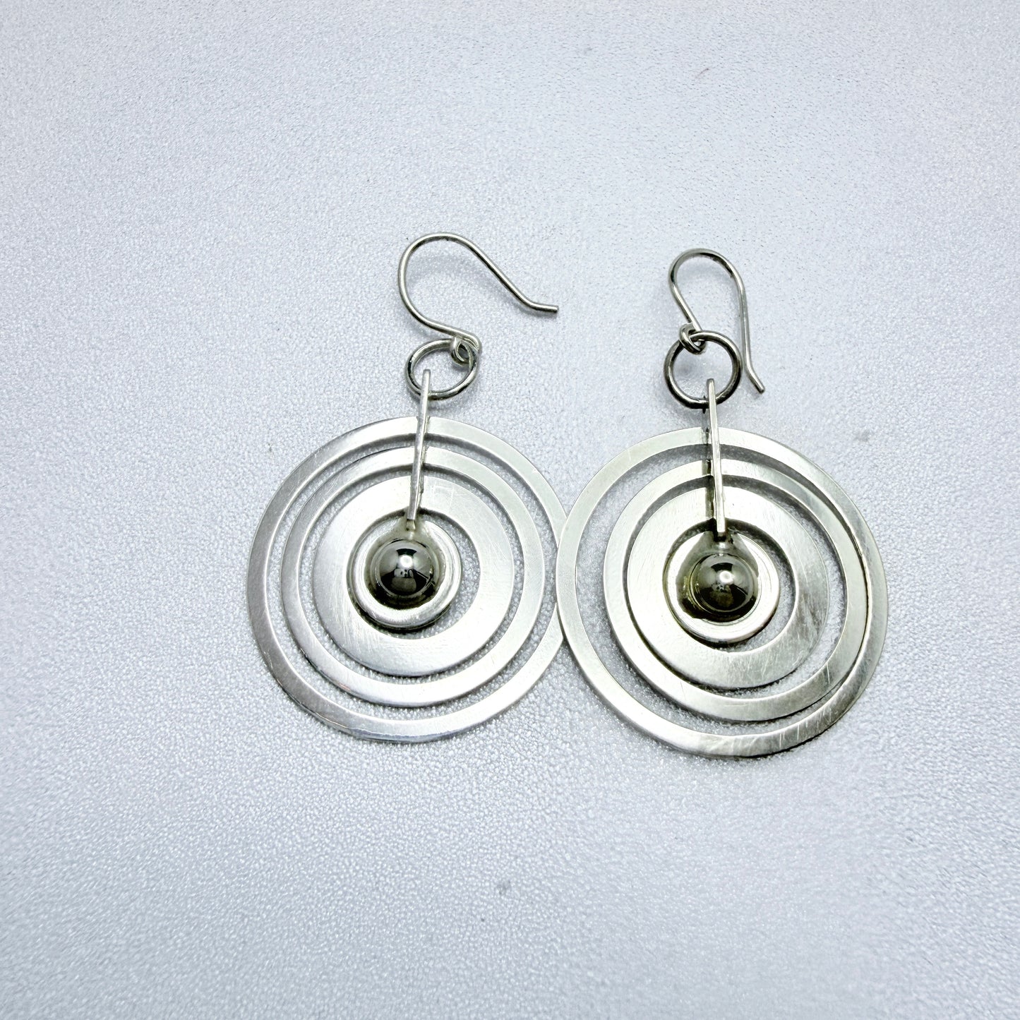 Tapio Wirkkala for Kultakeskus, Finland. Vintage Sterling Silver Earrings. Silver Moon
