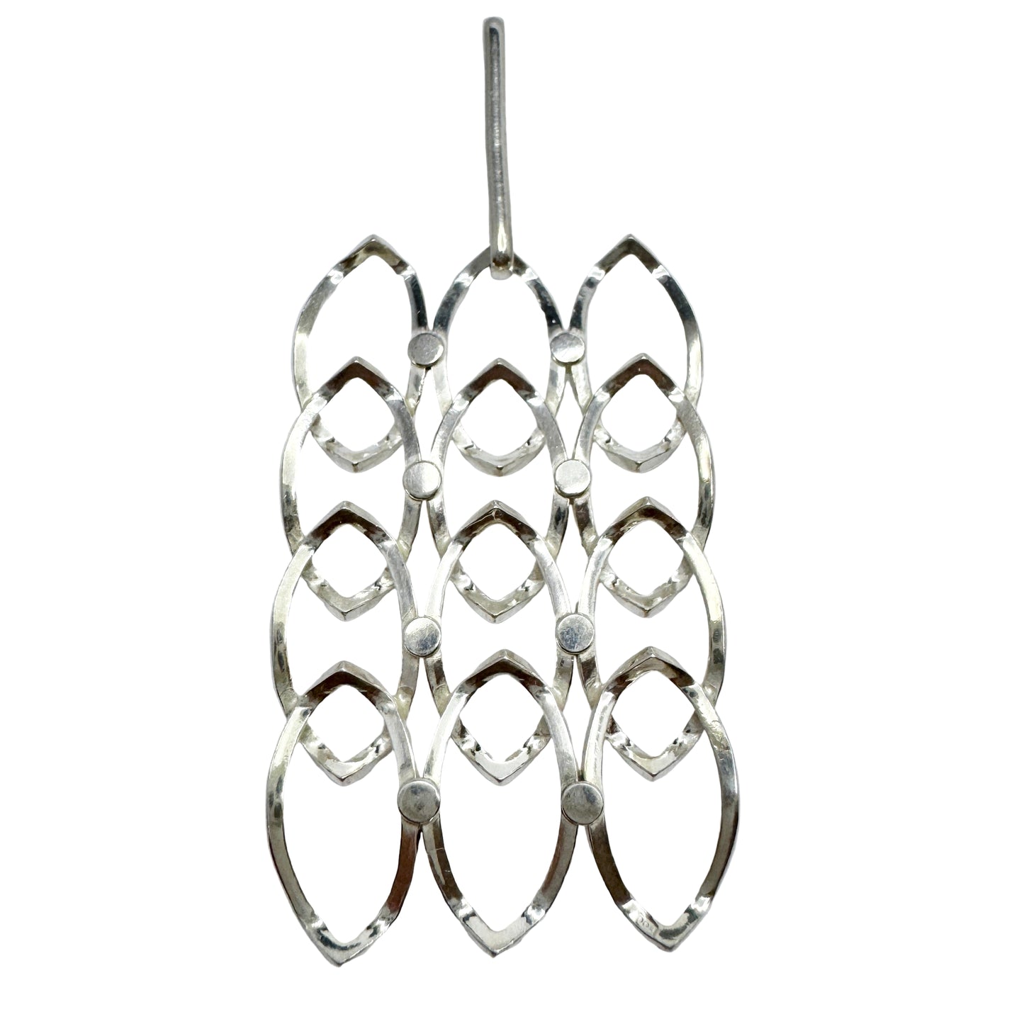 Helsinki, Finland year 1970. Vintage Solid Silver Pendant.