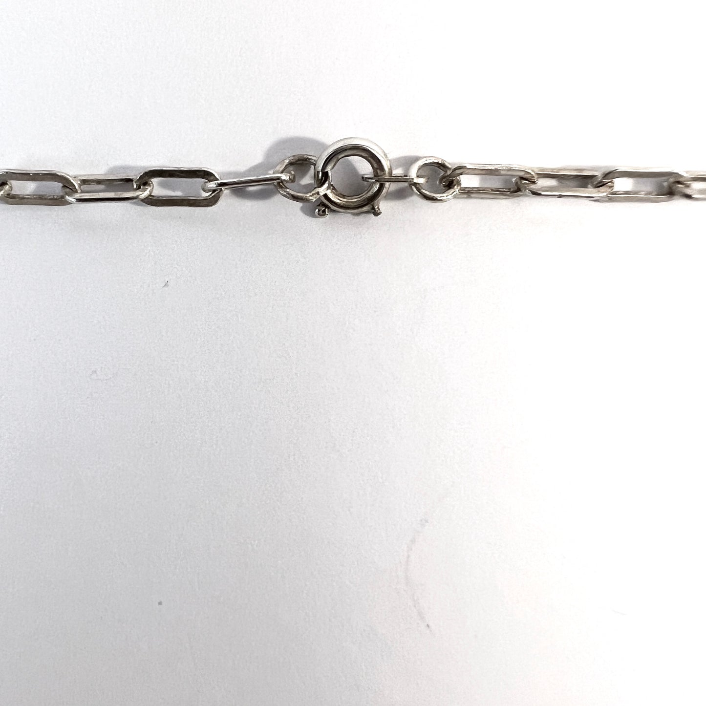 Gustaf Asp, Sweden 1961. Vintage Solid Silver Bergslagen-stone Pendant Necklace.