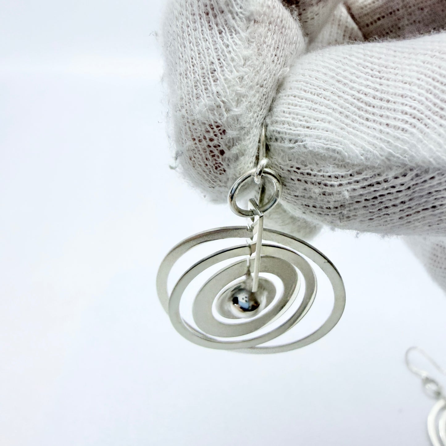 Tapio Wirkkala for Kultakeskus, Finland. Vintage Sterling Silver Earrings. Silver Moon