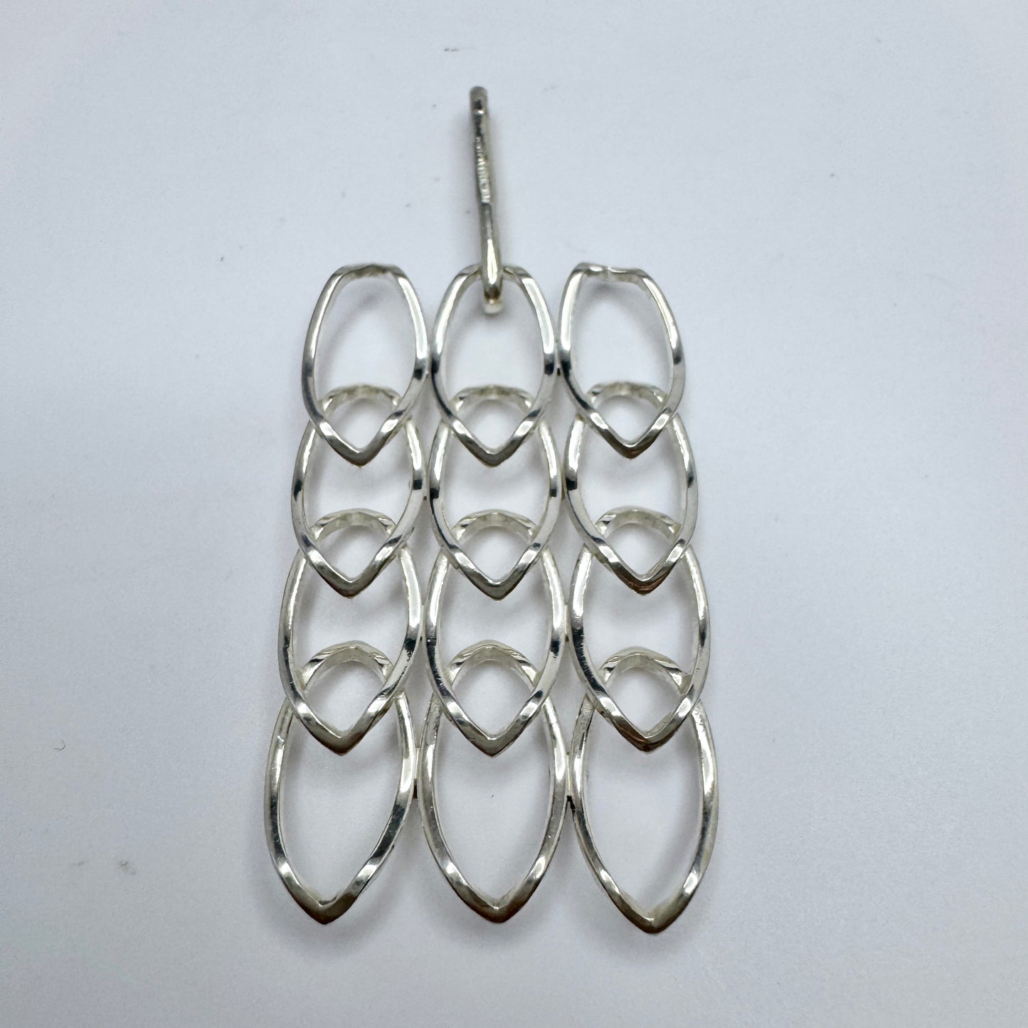 Helsinki, Finland year 1970. Vintage Solid Silver Pendant.