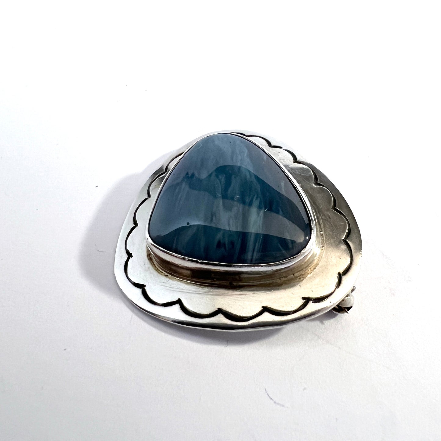 Ove Nordström, Sweden 1967. Vintage Sterling Silver Bergslagen-stone Brooch.