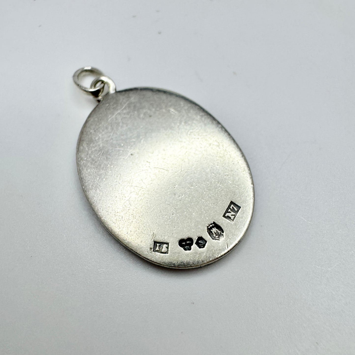 Sundström, Sweden 1915. Antique Solid Silver Jesus Christ Pendant.