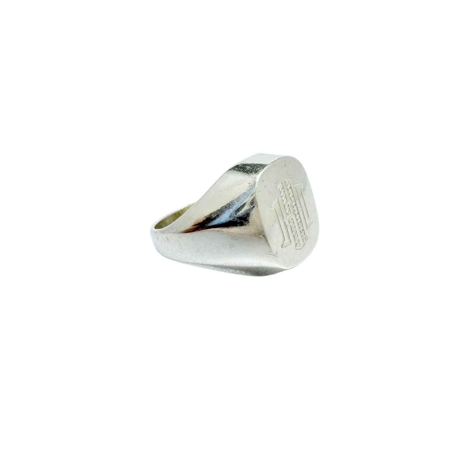 Vintage c 1950 Solid Silver Signet Ring. HH