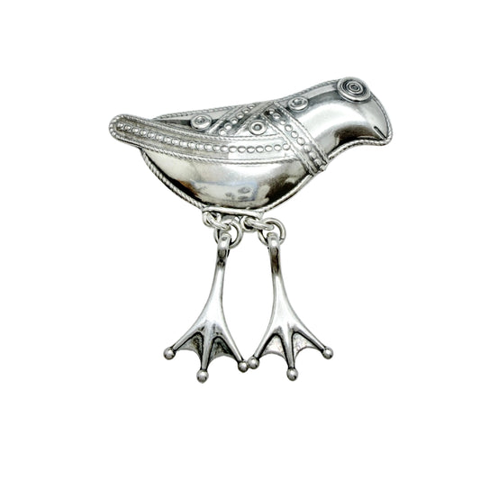 Kalevala Koru, Finland. Vintage Sterling Silver Bird Brooch.