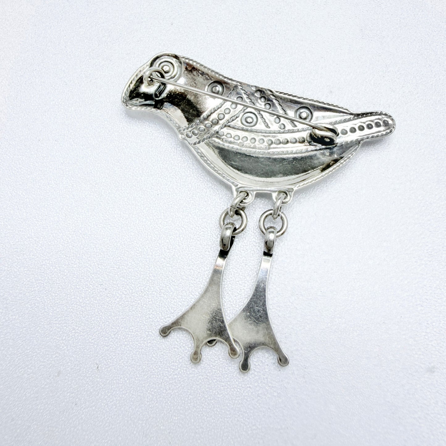 Kalevala Koru, Finland. Vintage Sterling Silver Bird Brooch.