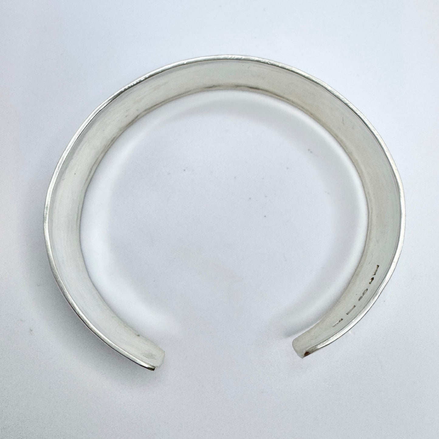 Holmström, Sweden 1983. Vintage Sterling Silver Flower Cuff Bracelet.