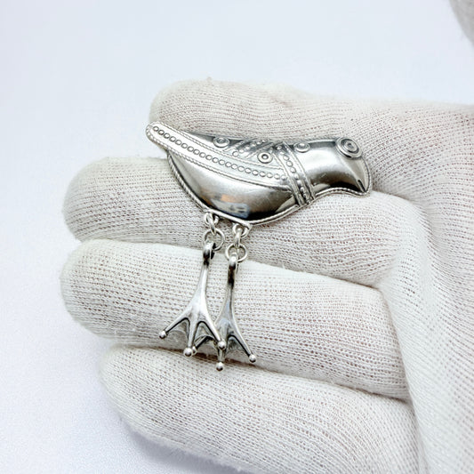 Kalevala Koru, Finland. Vintage Sterling Silver Bird Brooch.